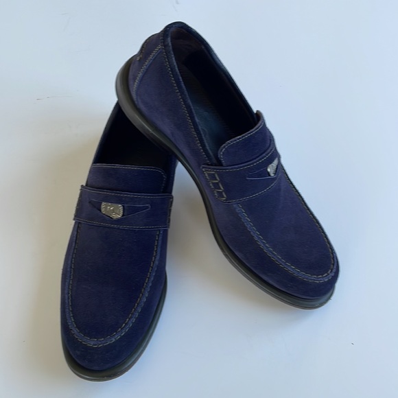 Jimmy Choo Mens Blue Suede Loafers 39 1/2 - Picture 7 of 15